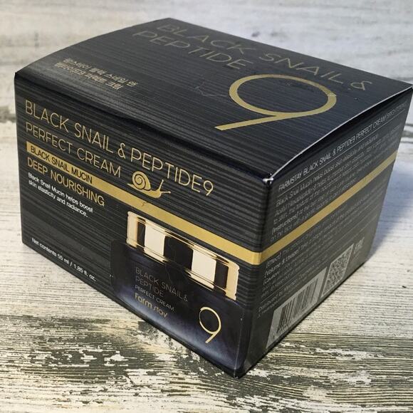 NEW IN BOX Farmstay Black Snail Mucin & Peptide 9 Perfect Cream Deep Nourishing - Picture 5 of 8